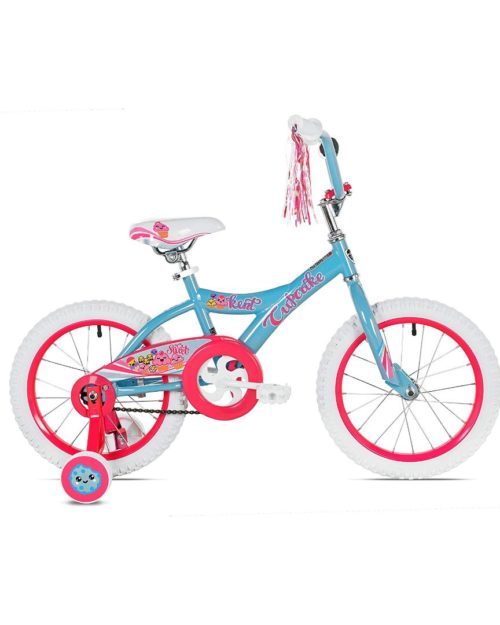 Kent Girls Cupcake Bike, 16", Blue/Hot Pink